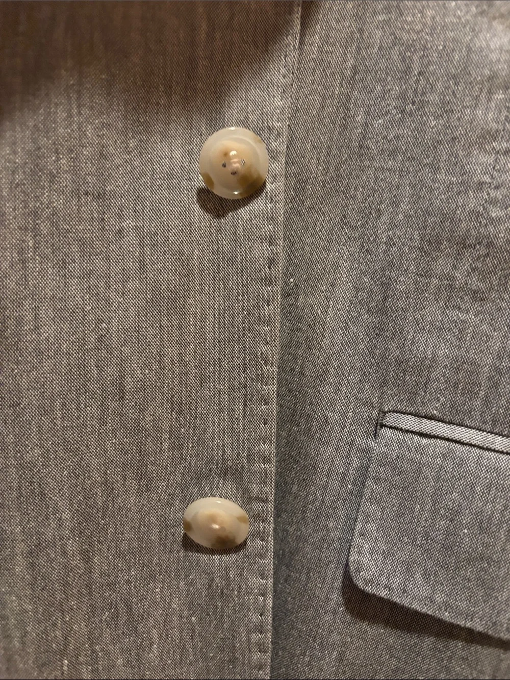 J. Crew Gray Linen-Blend Two-Button Sport Coat